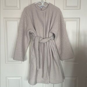 JW Anderson x Uniqlo Fleece Jacket Faux Shearling Teddy Sherpa Wrap Coat